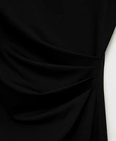 Mango Women's Draped Midi Dress