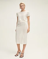 Mango Women's Sequin Pencil Knit Skirts