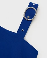 Mango Women's Asymmetrical Buckle Strap Dress