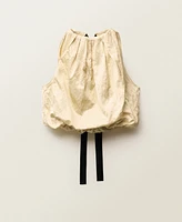 Mango Women's Wrinkled Fabric Balloon Effect Blouse