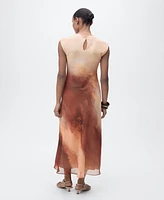 Mango Women's Long Gradient Dress