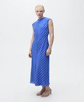 Mango Women's Combined Striped Flared Dress