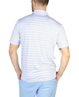 Tailorbyrd Men's Martini Glasses Printed Performance Short Sleeve Polo