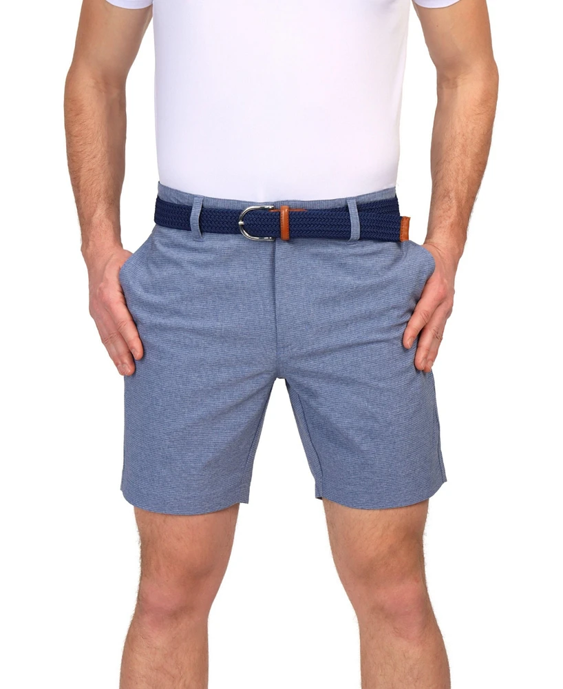 Tailorbyrd Men's Ripstop Grid Melange Performance Shorts