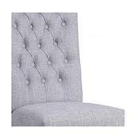 Set of Two Tufted Upholstered Side Chairs for Dining Room or Breakfast Table