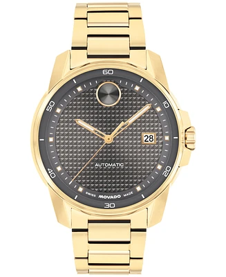 Movado Men's Bold Verso Swiss Automatic Ionic Plated Light Gold Steel Watch, 41mm