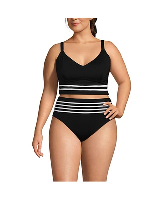 Lands' End Plus V-neck Underwire Bikini Top