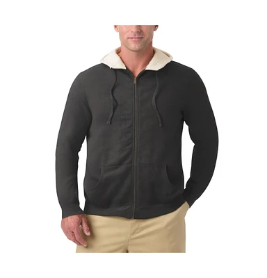 KingSize Big & Tall Sherpa-Lined Fleece Zip Hoodie