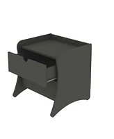 Manhattan Comfort 19.68" Wood Coney Mid-Century Modern 2-Drawer Nightstand