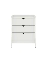 Manhattan Comfort 34.25" Wood Coney Mid-Century Modern 3-Drawer Dresser