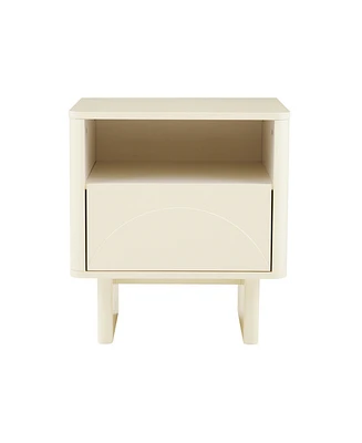 Manhattan Comfort 21.9" Wood Ella Modern 2-Full Extension Drawer Nightstand