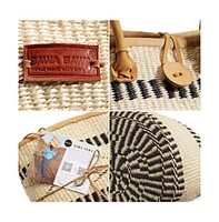 Balance Point Handwoven Straw Sisal Basket Tote Bag