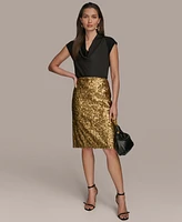 Donna Karan New York Women's Sequin Embellished Pencil Skirt