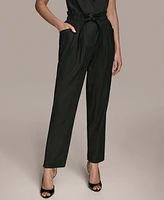 Donna Karan New York Women's Linen-Blend Paperbag-Waist Pants