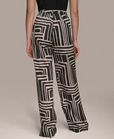 Donna Karan New York Women's Printed Drawstring Wide-Leg Pants