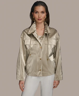 Donna Karan New York Women's Metallic Zip-Front Jacket