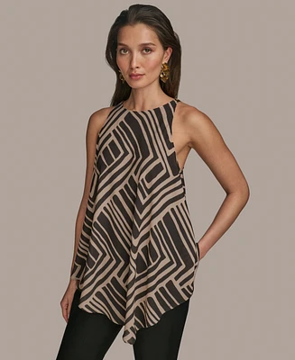 Donna Karan New York Women's Printed Sleeveless Blouse