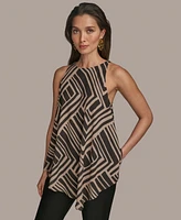 Donna Karan New York Women's Printed Sleeveless Blouse