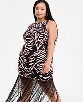 Bar Iii Printed Halter Dress, Exclusively at Macy's