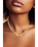 Rachel Zoe Gold Plated Double Panther Head Collar Necklace
