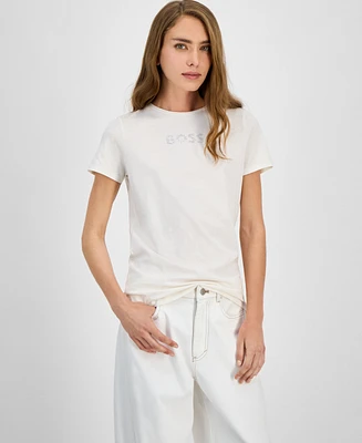 Boss Orange Women's Cotton Logo Crewneck Tee