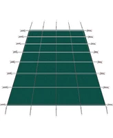 Inground Safety Pool Cover, 18x36ft, Solid, Triple Stitched, Hardware Included