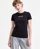 Boss Orange Women's Cotton Embellished Logo T-Shirt