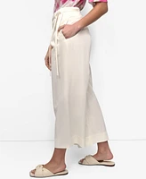 Dkny Women's Belted High Rise Pleated Twill Pants
