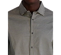 Karl Lagerfeld Paris Men's Woven Houndstooth Shirt
