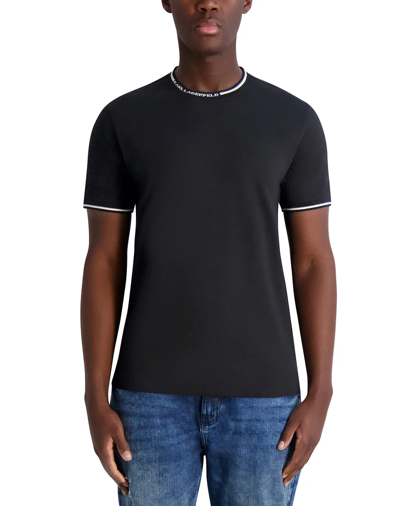 Karl Lagerfeld Paris Men's Contrast Logo T-Shirt