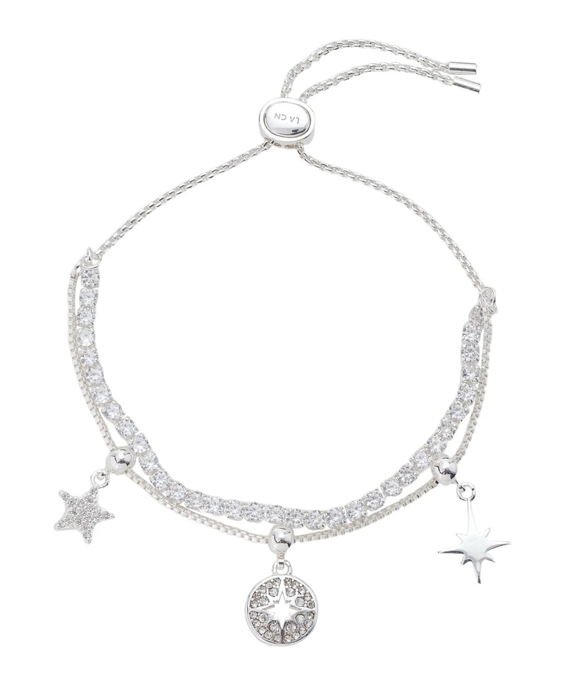 Unwritten Cubic Zirconia and Crystal Celestial Bolo Bracelet