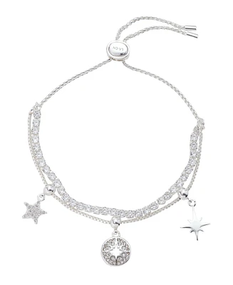 Unwritten Cubic Zirconia and Crystal Celestial Bolo Bracelet