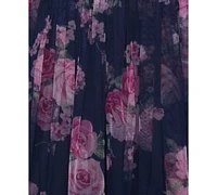 B Darlin Juniors' Floral-Print Tie-Strap Mini Dress