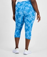 Id Ideology Plus Abstract Dye Capri Leggings, Exclusively at Macy's