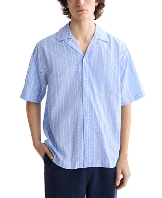 Scotch & Soda Men's Relaxed-Fit Stripe Short-Sleeve Shirt