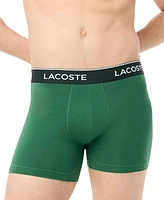 Lacoste Men's 3-Pk. Regular-Fit Logo Waistband 5" Boxer Briefs