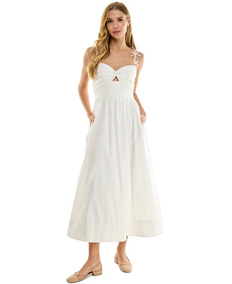 Juniors' Cut-Out Midi Dress