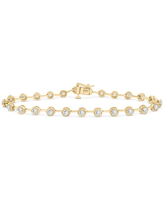 Diamond Bezel Link Bracelet (2 ct. t.w.) in 10k Gold, Exclusively at Macy's