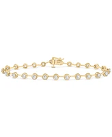 Diamond Bezel Link Bracelet (2 ct. t.w.) in 10k Gold, Exclusively at Macy's