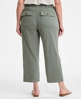 Liverpool Los Angeles Trendy Plus Cargo Wide-Leg Cropped Pant