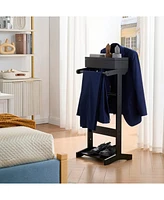 Kings Brand Furniture Mavy Valet Stand – Modern Organizer for Suits, Coats and Accessories Perfect Bedrooms Entryways