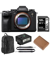 Sony Alpha 1 Mirrorless Camera, Bundle with Alpine 200 Backpack, 128GB Uhs-ii Memory Card, Extra Battery, iM30 Mini Flash, Quick Release Sling Strap