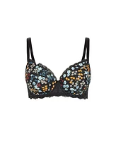 City Chic Plus Hailey Contour Print Bra