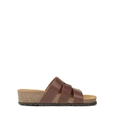 Triple Strap Low Wedge Mule