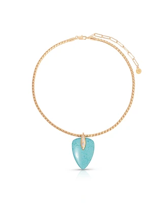 Ettika Turquoise Solstice Pendant Choker Necklace