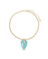 Ettika Turquoise Solstice Pendant Choker Necklace