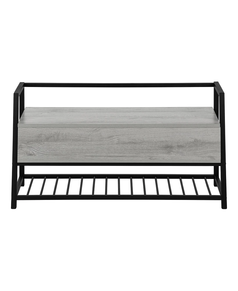 Storage Bench with Flip Top for Entryway Bedroom or Living Room Seating