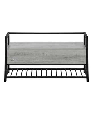 Storage Bench with Flip Top for Entryway Bedroom or Living Room Seating