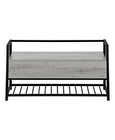 Storage Bench with Flip Top for Entryway Bedroom or Living Room Seating