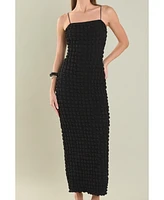endless rose Women's Bubble Maxi Slip Dress